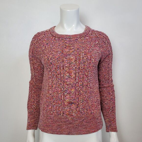 Gap Pink Cable Knit Cotton Sweater - Picture 1 of 9